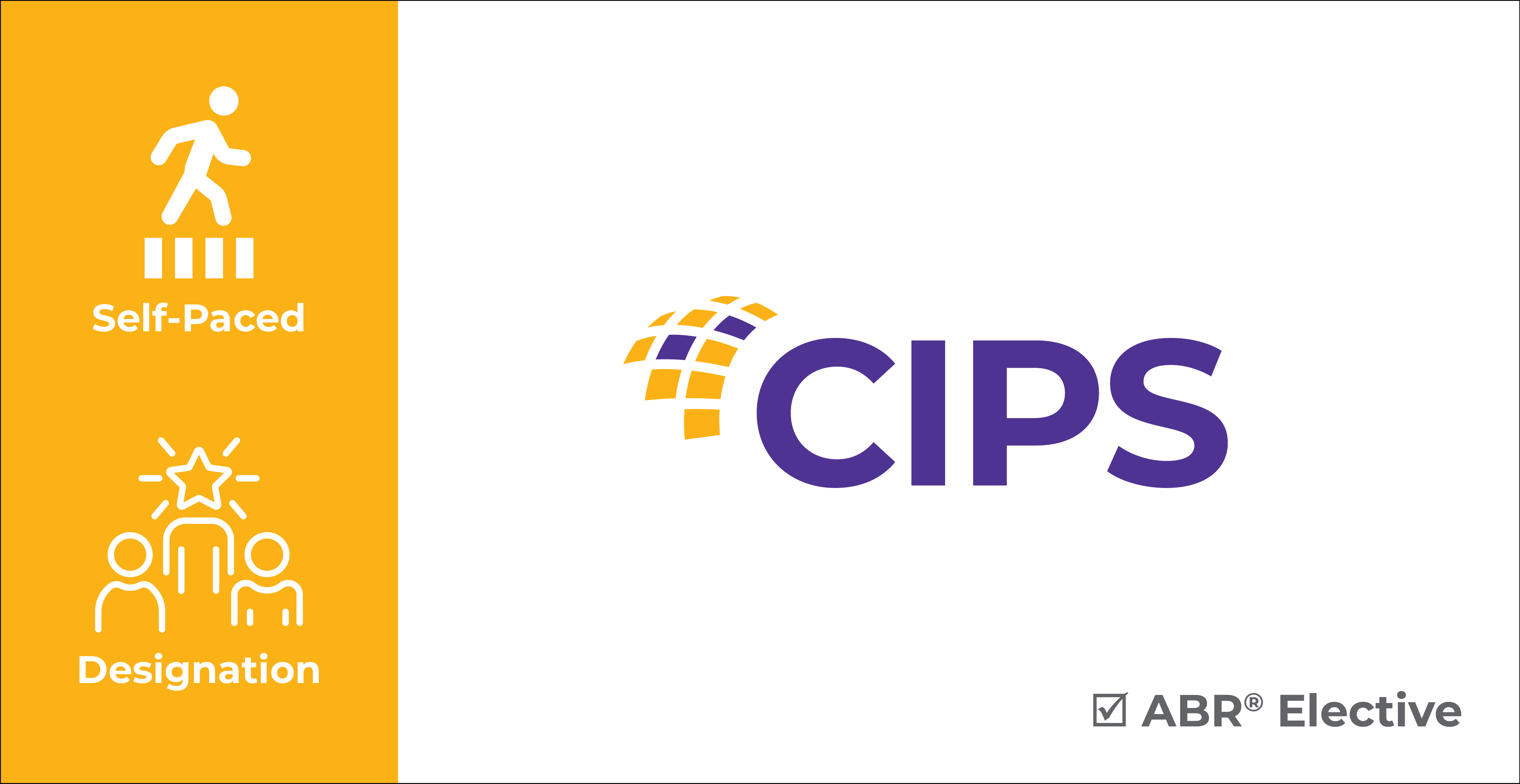 CIPS Logo and tag indicating self-paced, ABR Elective